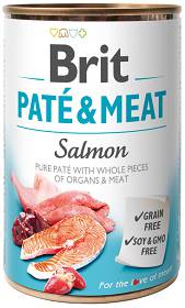 Brit Pate&Meat Adult Salmon Mokra Karma dla psa op. 800g