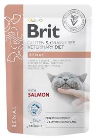 Brit Veterinary Diet Renal Salmon  Mokra Karma dla kota op. 85g SASZETKA