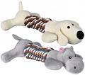 Trixie Zabawka Pluszowa Zwierzak z bawełnianym sznurem dla psa rozm. 35cm mix kolorów nr kat. 35894