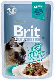 Brit Premium Adult Beef Fillets GRAVY Mokra Karma dla kota op. 85g