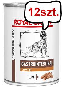 Royal Canin Vet Gastro Intestinal Low Fat Mokra Karma dla psa op. 420g Pakiet 12szt.