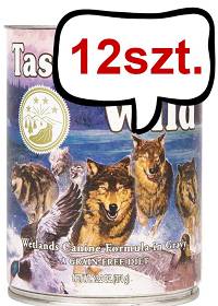 Taste of the Wild Wetlands Canine Mokra Karma dla psa op. 390g Pakiet 12szt.