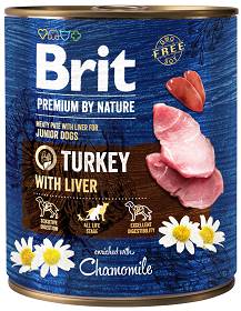 Brit Premium by Nature Turkey with Liver Mokra Karma dla szczeniaka op. 800g