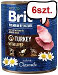 Brit Premium by Nature Turkey with Liver Mokra Karma dla szczeniaka op. 800g Pakiet 6szt.