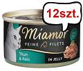 Miamor Feine Filets Adult Tuńczyk i ryż Mokra Karma dla kota op. 100g Puszka Pakiet 12szt.