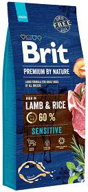 Brit Premium by Nature Adult Sensitive Lamb&Rice Sucha Karma dla psa op. 15kg