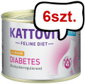 Kattovit Feline Diet Diabetes z kurczakiem (Huhn) Mokra Karma dla kota op. 185g Pakiet 6szt.