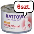 Kattovit Feline Diet Niere/Renal z kurczakiem (Huhn) Mokra Karma dla kota op. 185g Pakiet 6szt.
