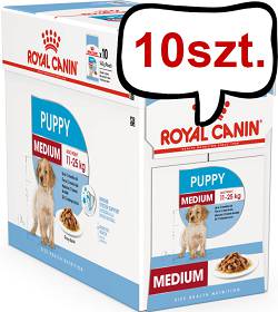 Royal Canin Puppy Medium Mokra Karma dla szczeniaka op. 140g Pakiet 10szt. [Data ważności: 28.09.2024]
