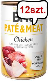 Brit Pate&Meat Adult Chicken Mokra Karma dla psa op. 400g Pakiet 12szt.