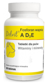 Dolvit Preparat wzmacniający Fosforan wapnia AD3E dla psa op. 90 tabletek