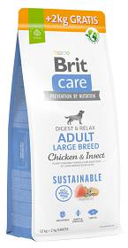 Brit Care Sustainable Adult Large Breed Chicken&Insect Sucha Karma dla psa op. 12kg + 2kg GRATIS