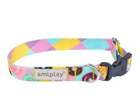 Amiplay Obroża BeHappy dla psa rozm. XL (45-70cm) wzór Donut