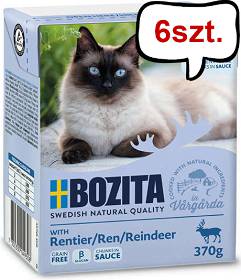 Bozita Adult Renifer w sosie Mokra Karma dla kota op. 370g Pakiet 6szt.