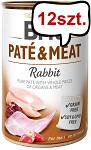 Brit Pate&Meat Adult Rabbit Mokra Karma dla psa op. 400g Pakiet 12szt.