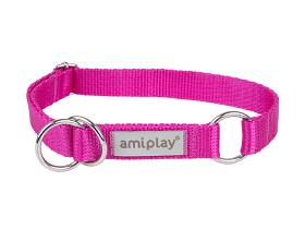 Amiplay Obroża półzaciskowa Samba dla psa rozm. L (35-50cm) kolor różowy