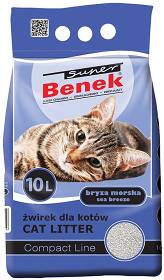 Super Benek Żwirek bentonitowy Compact zapach morska bryza dla kota poj. 10l