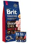 Brit Premium by Nature Adult Large Sucha Karma dla psa op. 15kg + Brit Premium  Beef with Tripe 2x400g GRATIS