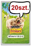 Friskies Dog Junior Kurczak w sosie Mokra Karma dla szczeniaka op. 100g Pakiet 20szt.