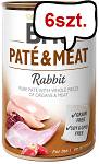 Brit Pate&Meat Adult Rabbit Mokra Karma dla psa op. 800g Pakiet 6szt.
