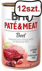 Brit Pate&Meat Adult Beef Mokra Karma dla psa op. 400g Pakiet 12szt.