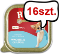 Rinti Gold Mini Przepiórka z drobiem (wachtel&geflugel) Mokra Karma dla psa op. 100g Pakiet 16szt.