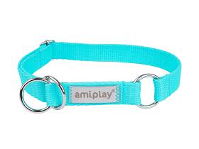 Amiplay Obroża półzaciskowa Samba dla psa rozm. XL (40-60cm) kolor turkusowy