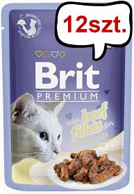 Brit Premium Adult Beef Fillets JELLY Mokra Karma dla kota op. 85g PAKIET 12szt.